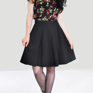 Hell Bunny Black A-Line Skirt